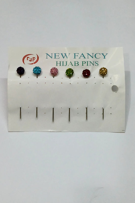 Fancy Stone Ball Pin (Pack of 6pcs)