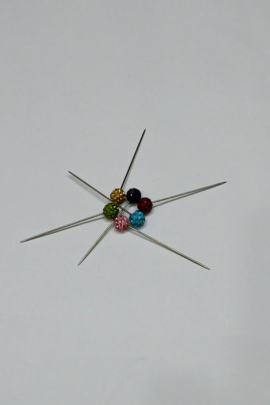 Fancy Stone Ball Pin (Pack of 6pcs)