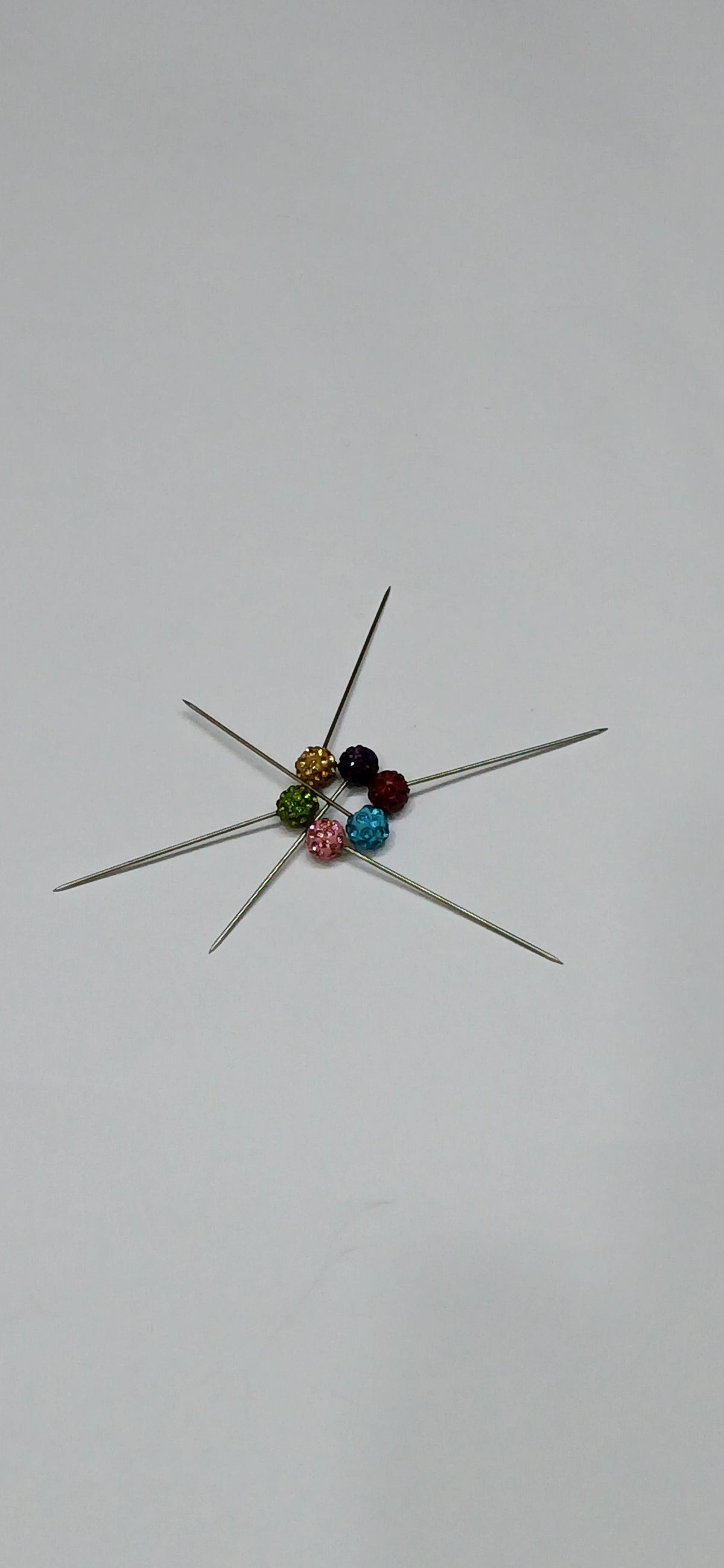 Fancy Stone Ball Pin (Pack of 6pcs)