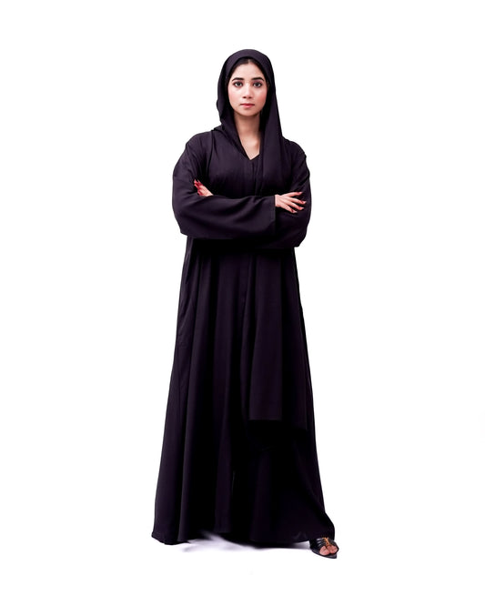 Front open 0121-P Malai Lawn-Black-