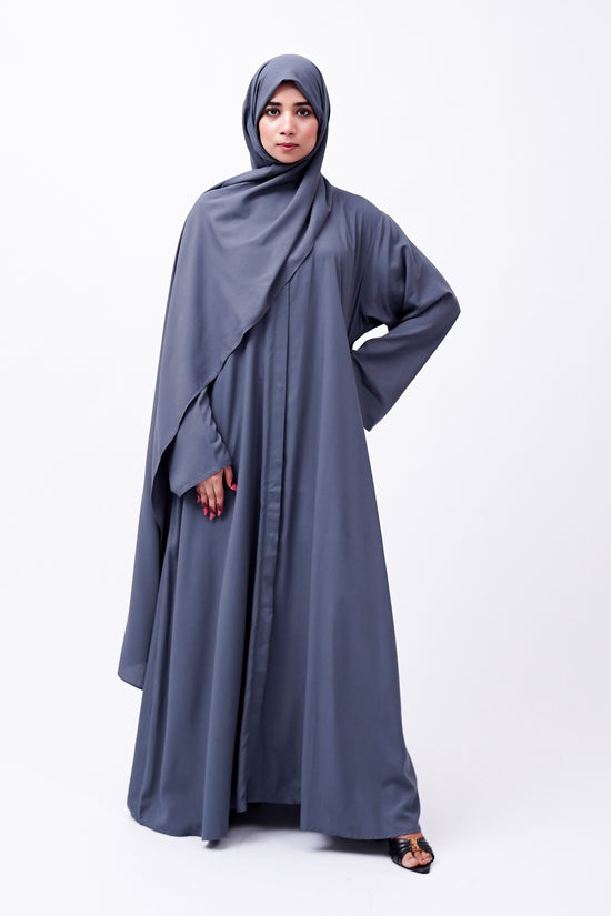 Front open 0121-P Malai Lawn-Grey-