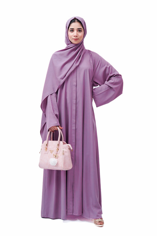 Front open 0121-P Malai Lawn-Purple-