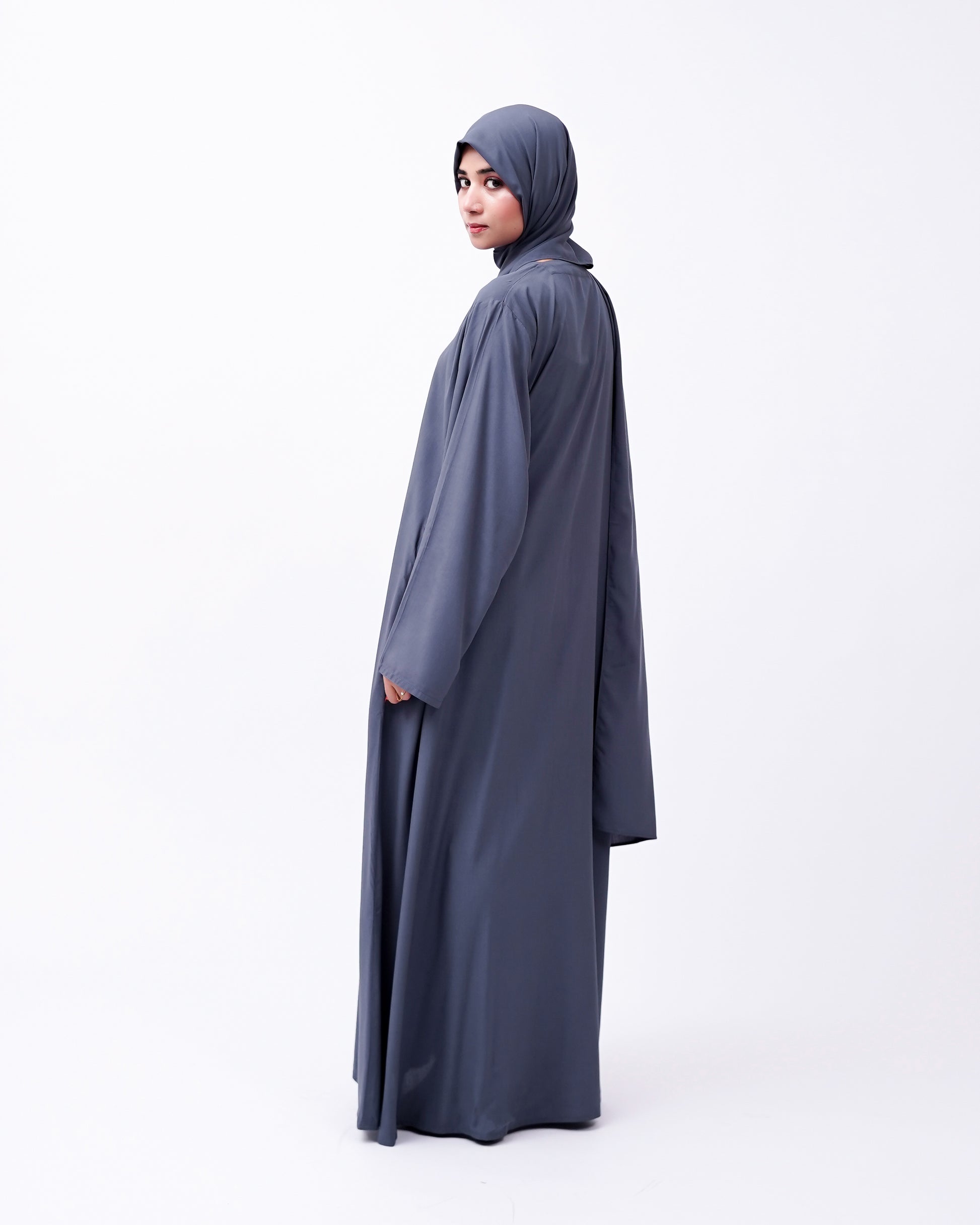 Front open 0121-P Malai Lawn-Grey-