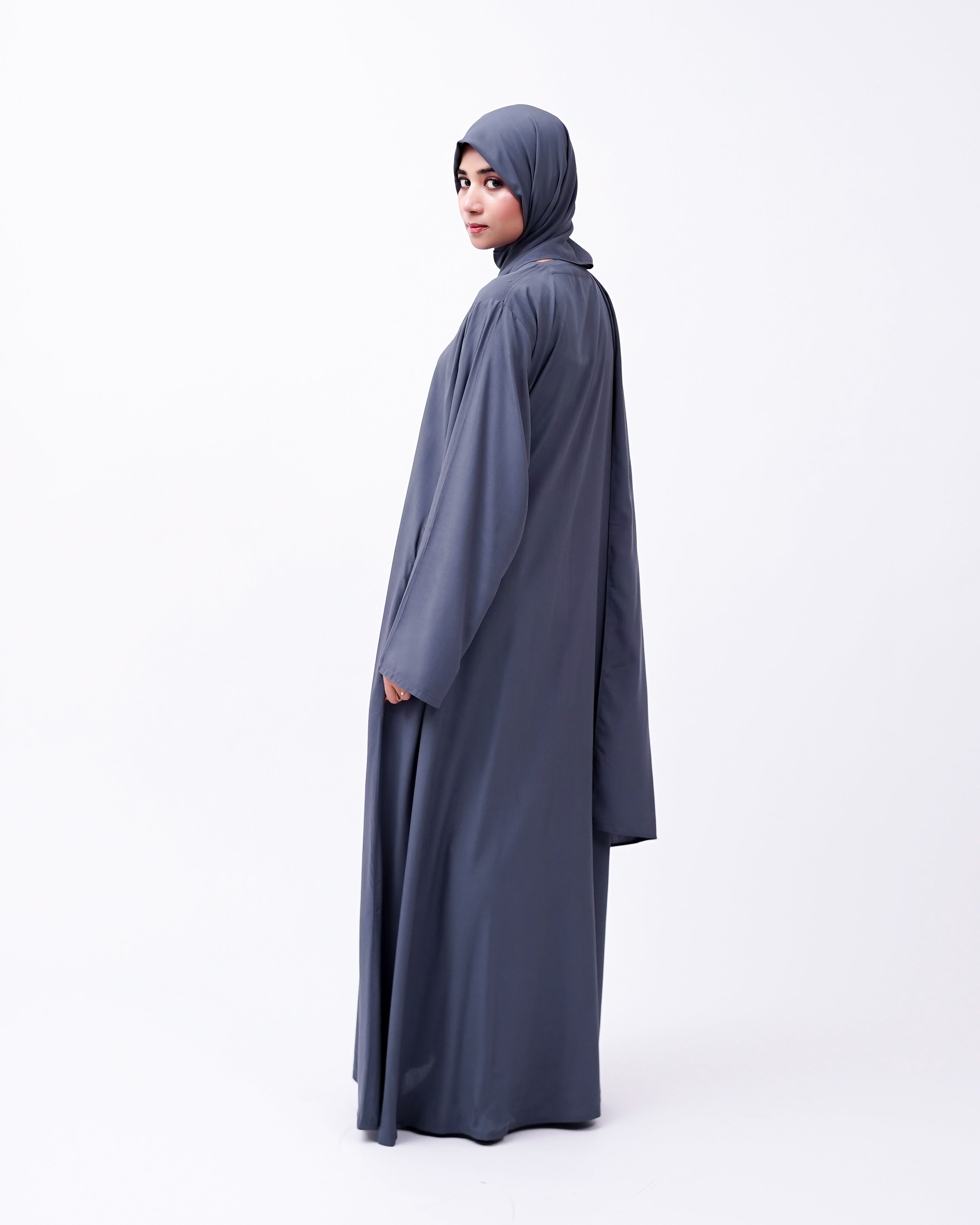 Front open 0121-P Malai Lawn-Grey-