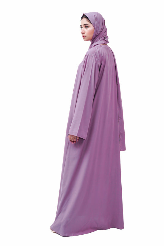 Front open 0121-P Malai Lawn-Purple-