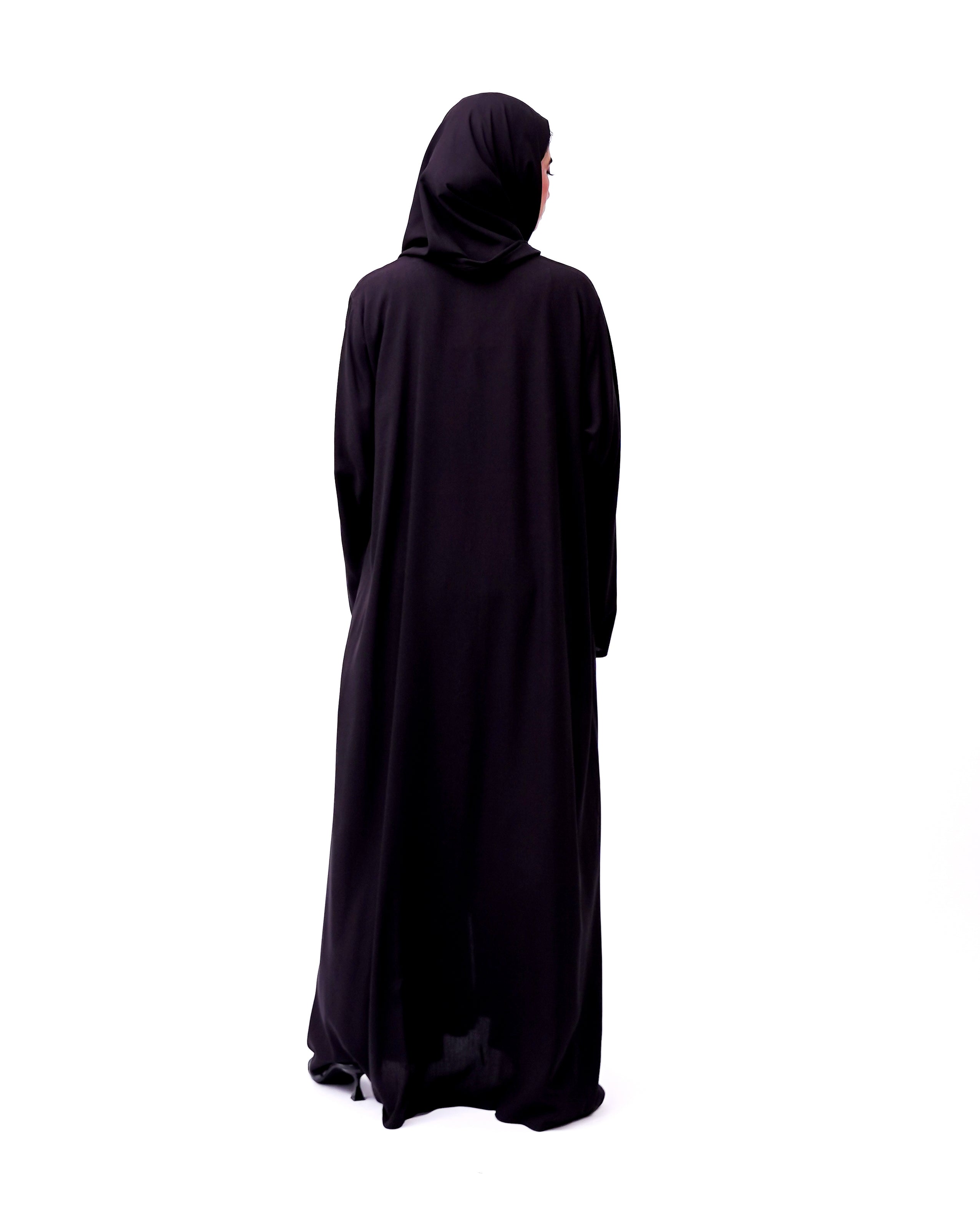 Front open 0121-P Malai Lawn-Black-