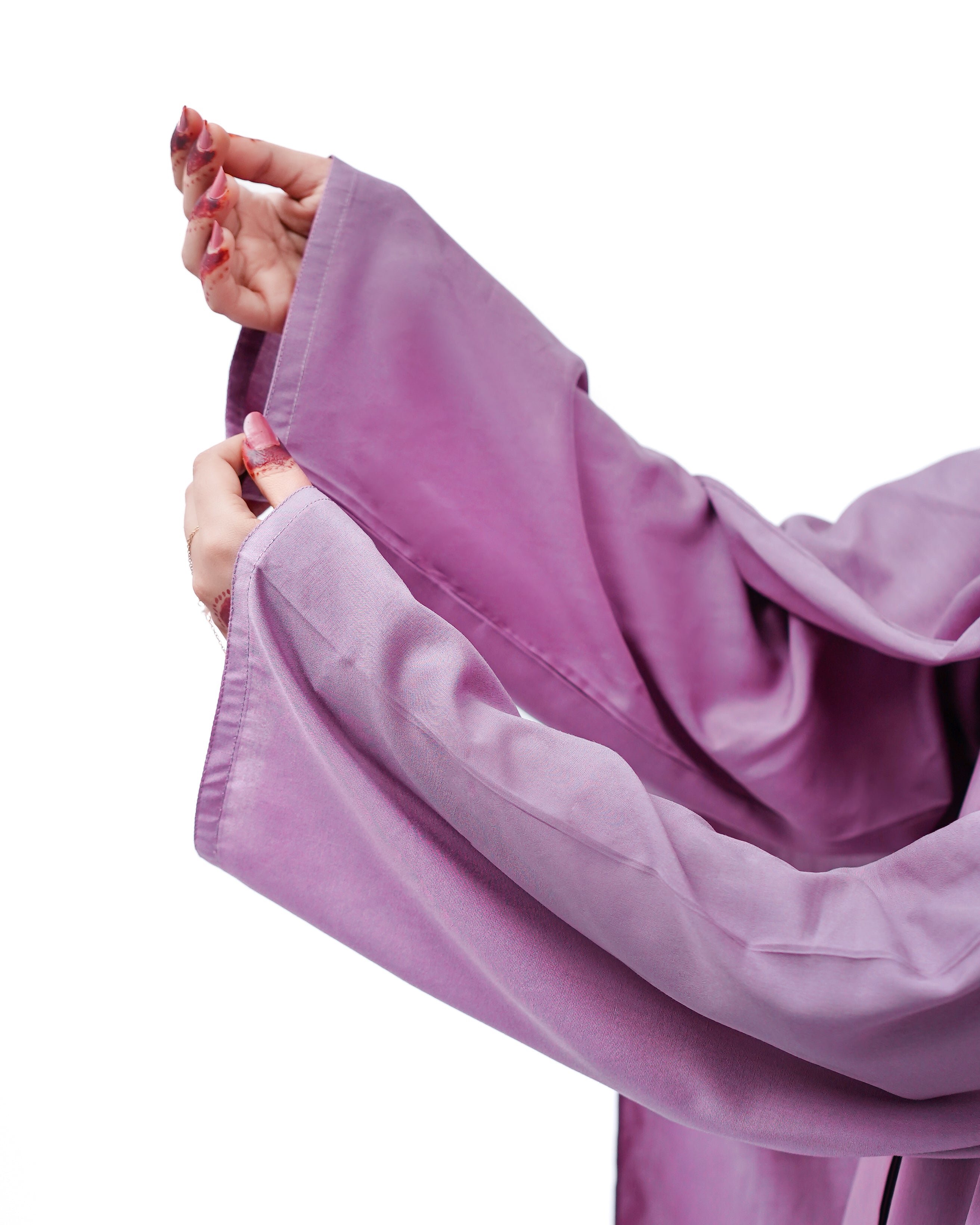Front open 0121-P Malai Lawn-Purple-