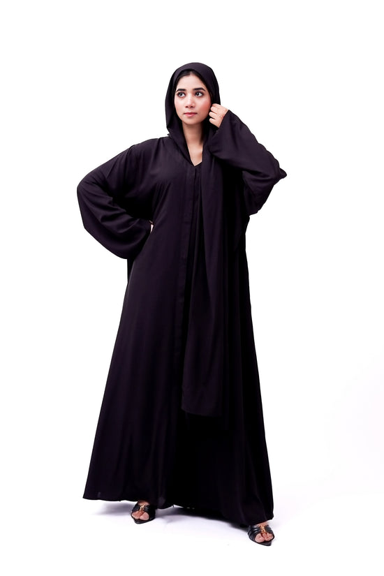 Front open 0121-P Malai Lawn-Black-