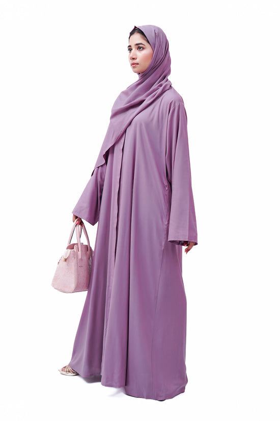Front open 0121-P Malai Lawn-Purple-