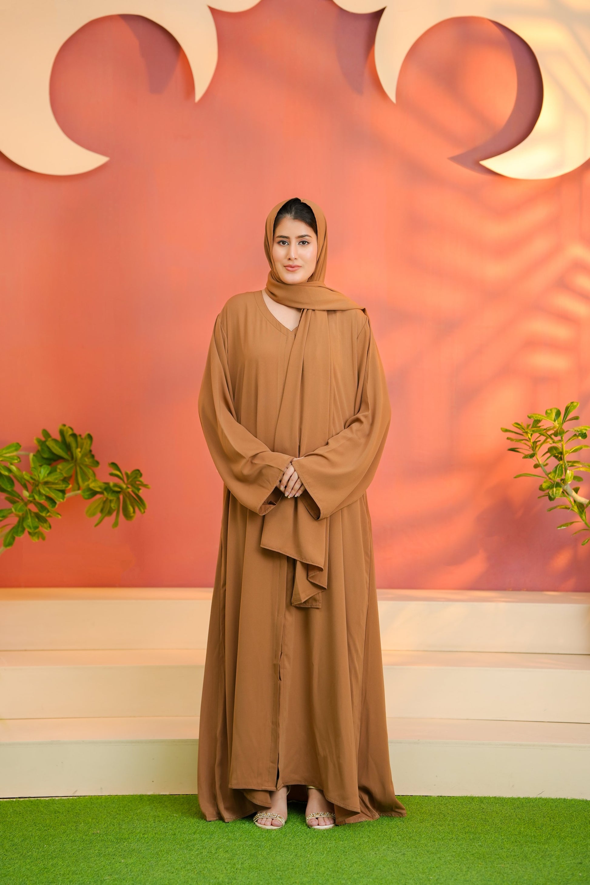 Front Open 0121-P -Camel Brown-