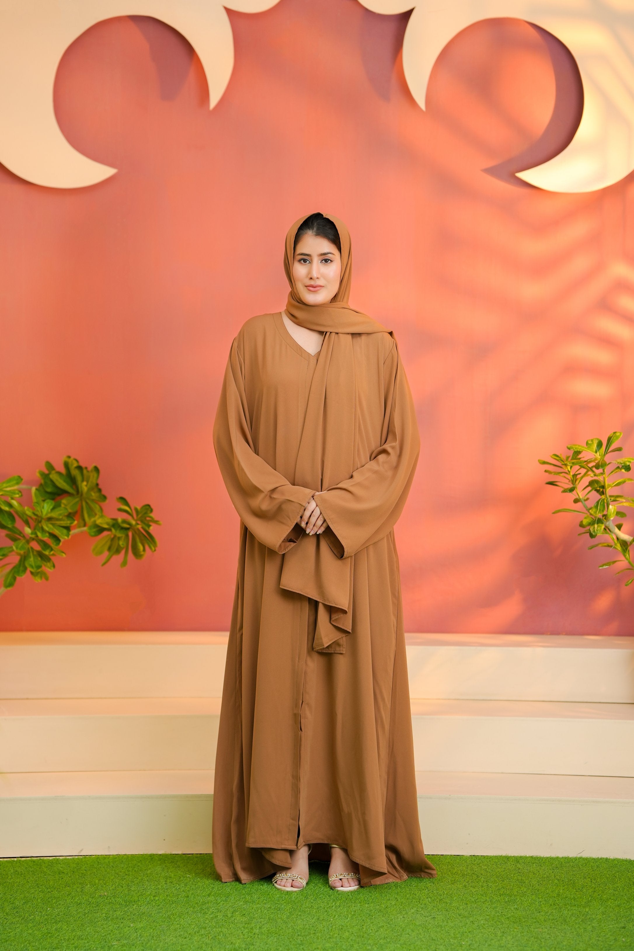 Front Open 0121-P -Camel Brown-