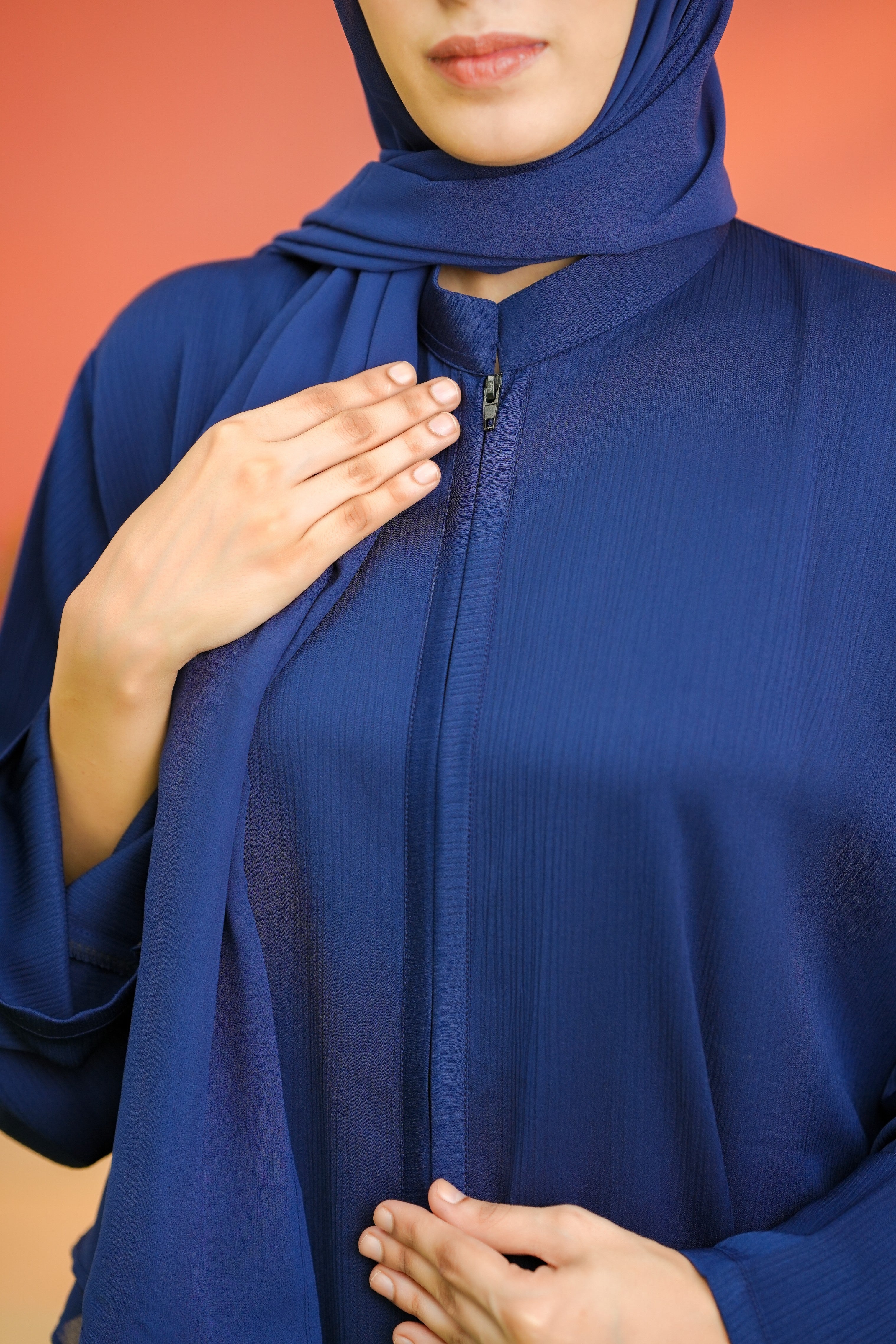 Front Open Zip 0118-R-250 -Blue-