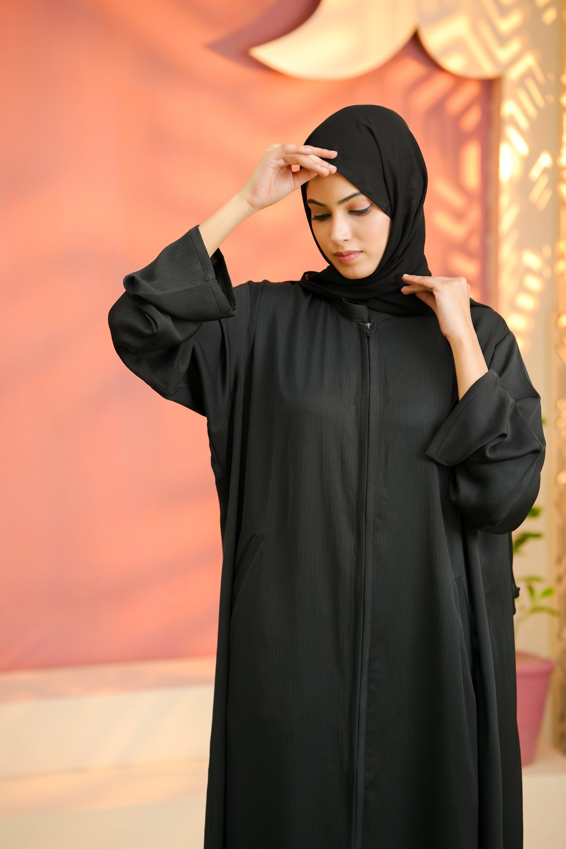 Front Open Zip 0118-R-250 -Black-