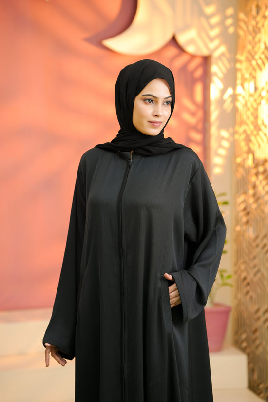 Front Open Zip 0118-R-250 -Black-