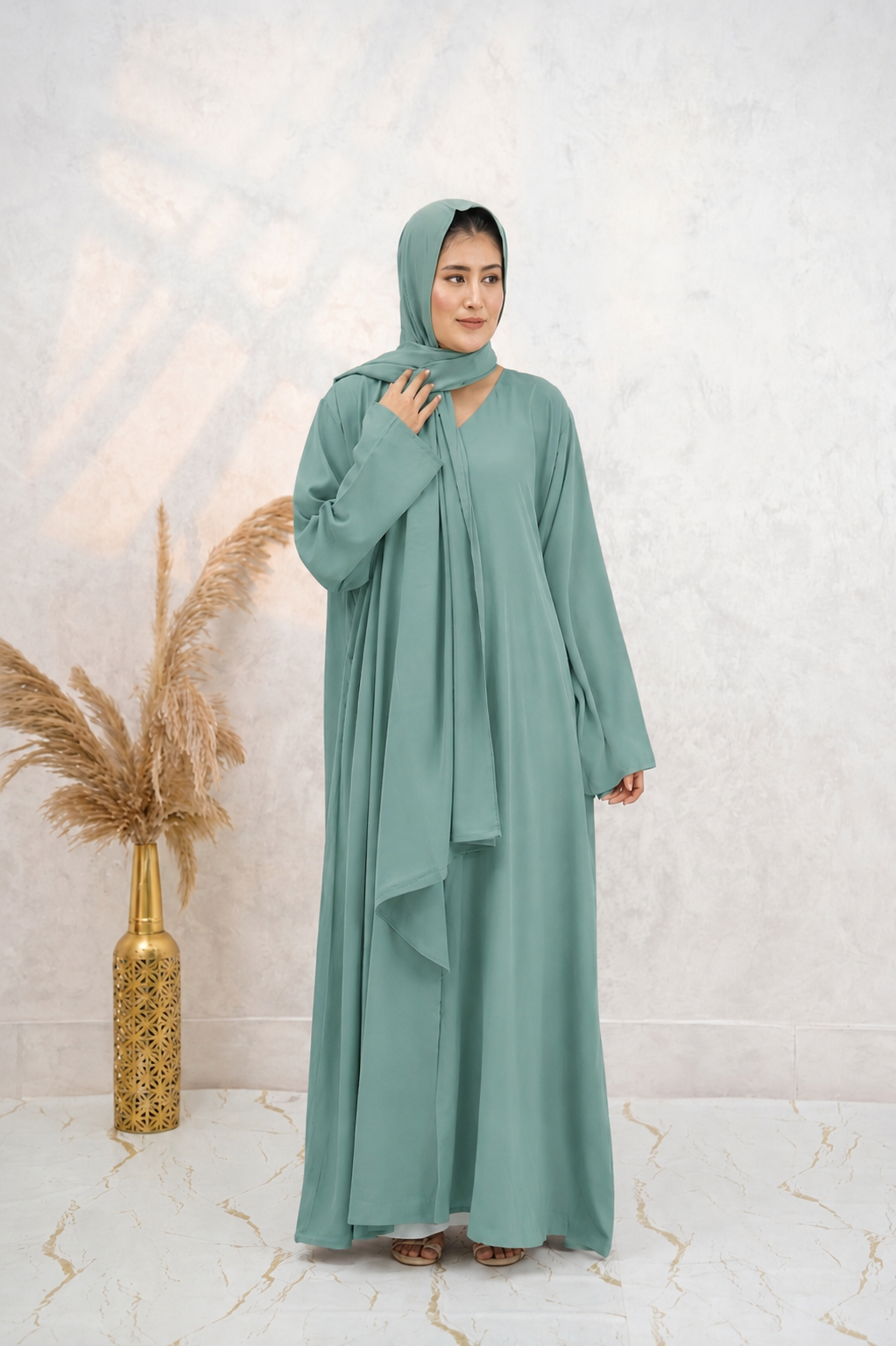 Front Open 0121-P -Ocean Green -