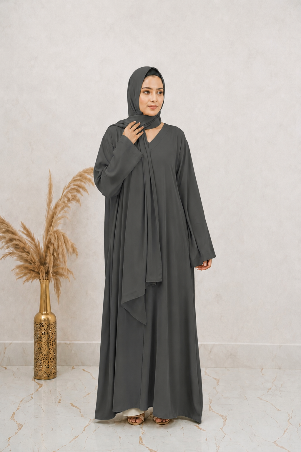Front Open 0121-P -Dark Gray -