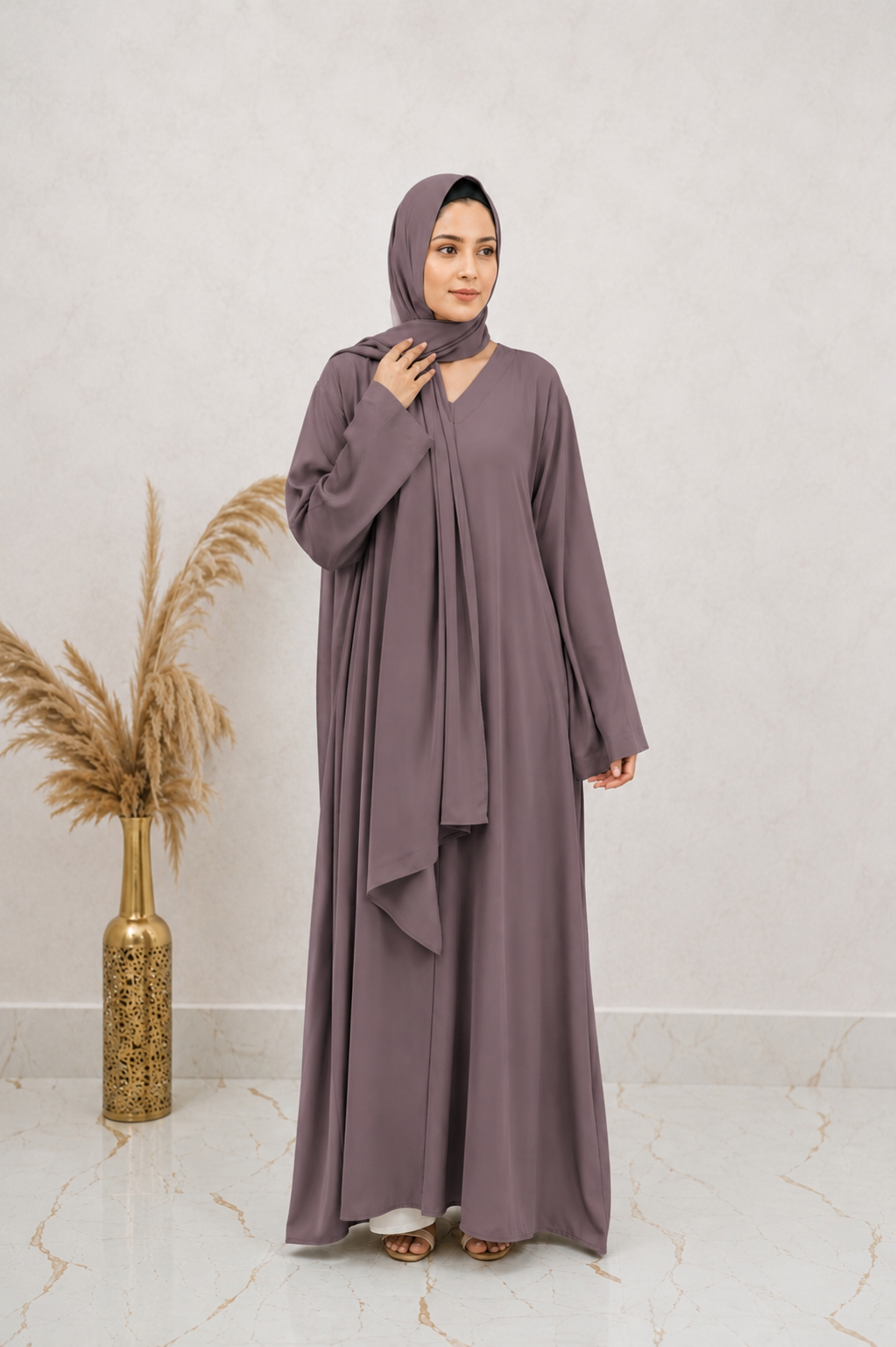 Front Open 0121-P -Muave-