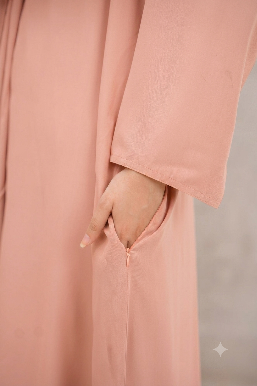 Front Open 0121-P -Peach Pink-